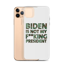 Cargar imagen en el visor de la galería, Biden Is Not My F**KING President Camouflage iPhone Case
