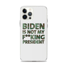 Cargar imagen en el visor de la galería, Biden Is Not My F**KING President Camouflage iPhone Case