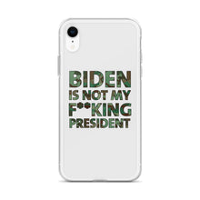 Cargar imagen en el visor de la galería, Biden Is Not My F**KING President Camouflage iPhone Case