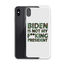 Cargar imagen en el visor de la galería, Biden Is Not My F**KING President Camouflage iPhone Case