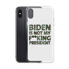 Cargar imagen en el visor de la galería, Biden Is Not My F**KING President Camouflage iPhone Case