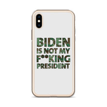 Cargar imagen en el visor de la galería, Biden Is Not My F**KING President Camouflage iPhone Case