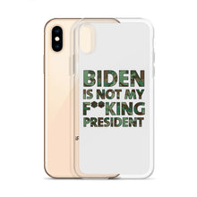 Cargar imagen en el visor de la galería, Biden Is Not My F**KING President Camouflage iPhone Case