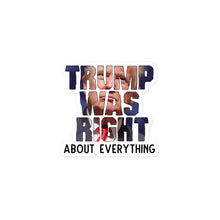 Load image into Gallery viewer, Trump was right about everything Bubble-free stickers
