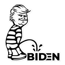 Load image into Gallery viewer, Trump piss on Biden  Sticker
