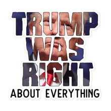 Charger l'image dans la galerie, Trump was right about everything Bubble-free stickers