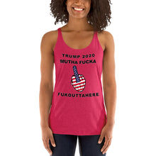 Load image into Gallery viewer, Trump 2020 FOH Finger Racerback Tank - Real Tina 40