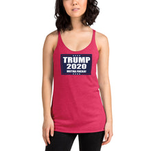 Load image into Gallery viewer, TRUMP 2020 MF Women's Racerback Tank - Real Tina 40