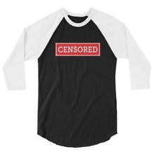 Cargar imagen en el visor de la galería, Censored 3/4 sleeve raglan shirt