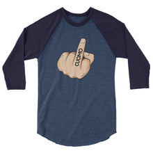 Load image into Gallery viewer, F**K Cuomo Middle Finger 3/4 sleeve raglan shirt

