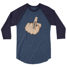 Cargar imagen en el visor de la galería, F**K Cuomo Middle Finger 3/4 sleeve raglan shirt