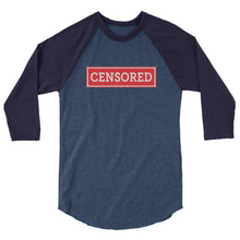 Cargar imagen en el visor de la galería, Censored 3/4 sleeve raglan shirt