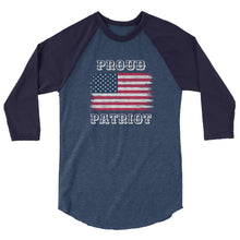 Load image into Gallery viewer, Proud Patriot 3/4 sleeve raglan shirt