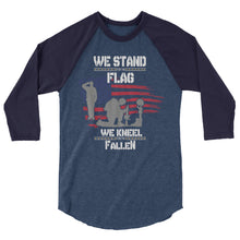 Cargar imagen en el visor de la galería, We Stand For The Flag 3/4 sleeve raglan shirt