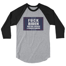 Cargar imagen en el visor de la galería, F**K BIDEN 3/4 sleeve raglan shirt