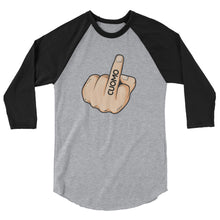 Cargar imagen en el visor de la galería, F**K Cuomo Middle Finger 3/4 sleeve raglan shirt