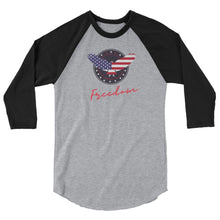 Cargar imagen en el visor de la galería, Freedom 3/4 sleeve raglan shirt