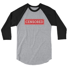 Cargar imagen en el visor de la galería, Censored 3/4 sleeve raglan shirt