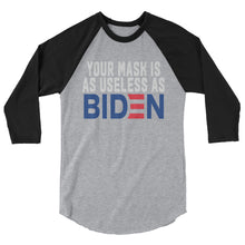 Cargar imagen en el visor de la galería, MASK useless as BIDEN 3/4 sleeve raglan shirt