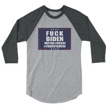 Cargar imagen en el visor de la galería, F**K BIDEN 3/4 sleeve raglan shirt
