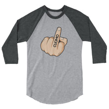 Cargar imagen en el visor de la galería, F**K Cuomo Middle Finger 3/4 sleeve raglan shirt