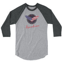 Cargar imagen en el visor de la galería, Freedom 3/4 sleeve raglan shirt