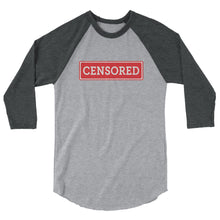 Cargar imagen en el visor de la galería, Censored 3/4 sleeve raglan shirt