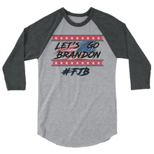 Cargar imagen en el visor de la galería, Let’s go Brandon FJB 3/4 sleeve raglan shirt