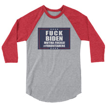 Cargar imagen en el visor de la galería, F**K BIDEN 3/4 sleeve raglan shirt