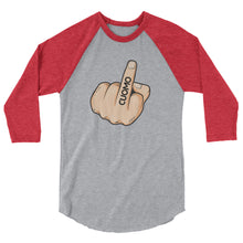 Cargar imagen en el visor de la galería, F**K Cuomo Middle Finger 3/4 sleeve raglan shirt