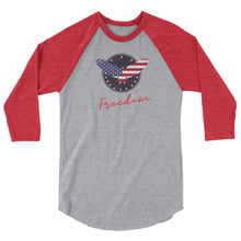 Cargar imagen en el visor de la galería, Freedom 3/4 sleeve raglan shirt
