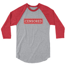 Cargar imagen en el visor de la galería, Censored 3/4 sleeve raglan shirt