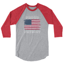 Load image into Gallery viewer, Proud Patriot 3/4 sleeve raglan shirt