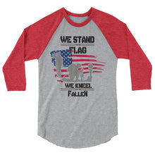 Cargar imagen en el visor de la galería, We Stand For The Flag 3/4 sleeve raglan shirt