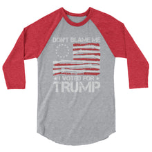 Cargar imagen en el visor de la galería, Voted for Trump 3/4 sleeve raglan shirt
