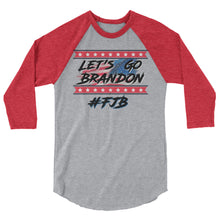 Cargar imagen en el visor de la galería, Let’s go Brandon FJB 3/4 sleeve raglan shirt
