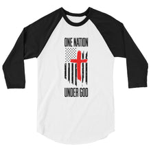 Cargar imagen en el visor de la galería, One Nation 3/4 sleeve raglan shirt
