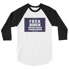 Cargar imagen en el visor de la galería, F**K BIDEN 3/4 sleeve raglan shirt