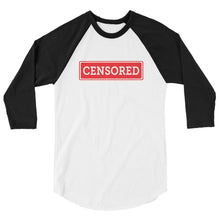 Cargar imagen en el visor de la galería, Censored 3/4 sleeve raglan shirt