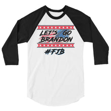 Cargar imagen en el visor de la galería, Let’s go Brandon FJB 3/4 sleeve raglan shirt