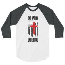 Cargar imagen en el visor de la galería, One Nation 3/4 sleeve raglan shirt