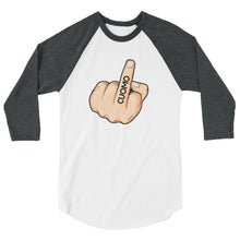 Cargar imagen en el visor de la galería, F**K Cuomo Middle Finger 3/4 sleeve raglan shirt