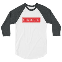 Cargar imagen en el visor de la galería, Censored 3/4 sleeve raglan shirt