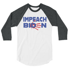 Cargar imagen en el visor de la galería, IMPEACH BIDEN 3/4 sleeve raglan shirt