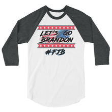 Cargar imagen en el visor de la galería, Let’s go Brandon FJB 3/4 sleeve raglan shirt