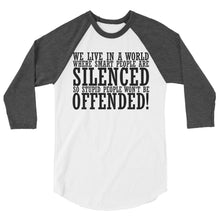 Cargar imagen en el visor de la galería, Offended ! 3/4 sleeve raglan shirt