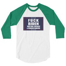 Cargar imagen en el visor de la galería, F**K BIDEN 3/4 sleeve raglan shirt