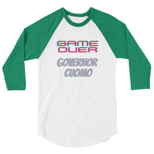 Cargar imagen en el visor de la galería, Game Over Cuomo 3/4 sleeve raglan shirt