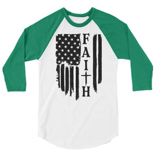 Cargar imagen en el visor de la galería, FAITH 3/4 sleeve raglan shirt