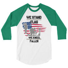 Cargar imagen en el visor de la galería, We Stand For The Flag 3/4 sleeve raglan shirt